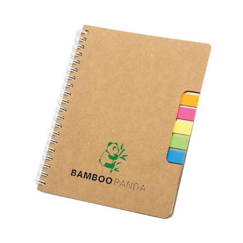 Spiral Notebook with Sticky Note and Pen